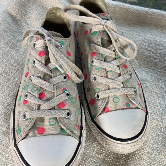 Converse Other - Converse All Star low top Ox Polka Dot lace-up sneakers, Size 4